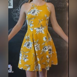 soprano halter floral mini dress